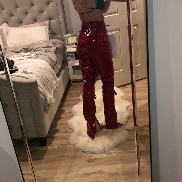 DILARA FINDIKOGLU high waited patent leather pants - Picture 4 of 7